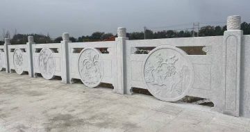 绥化芝麻白河道栏杆 石材栏杆