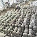绥化芝麻白圆球 石球 挡车球