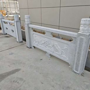 绥化芝麻白河道栏杆 石材栏杆