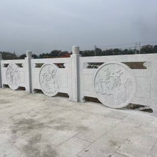 绥化芝麻白河道栏杆 石材栏杆
