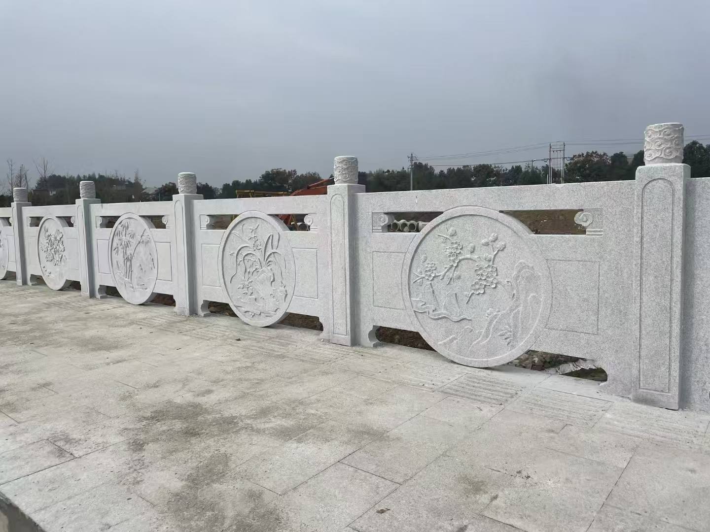 绥化芝麻白河道栏杆 石材栏杆