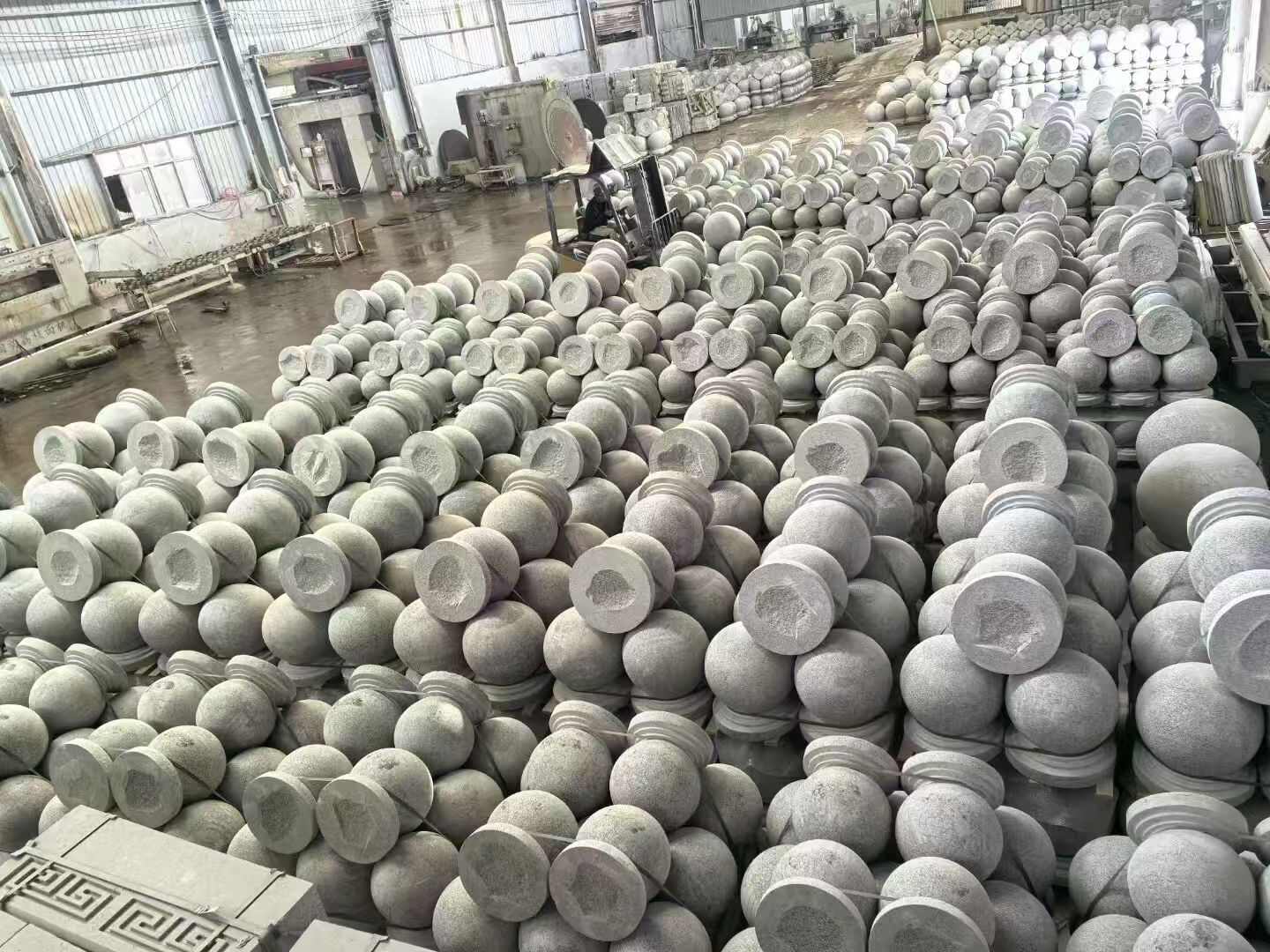 绥化芝麻白圆球 石球 挡车球
